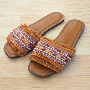 Aldo Rockyy Colorful Design Flat Sandals Women's Slides Size 6